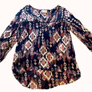Women’s size medium Mossimo blouse with boho print